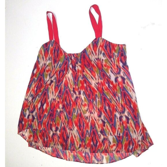 Nicole Miller tank top swing top Sz L geometric aztec print multicolor EUC - Picture 8 of 8